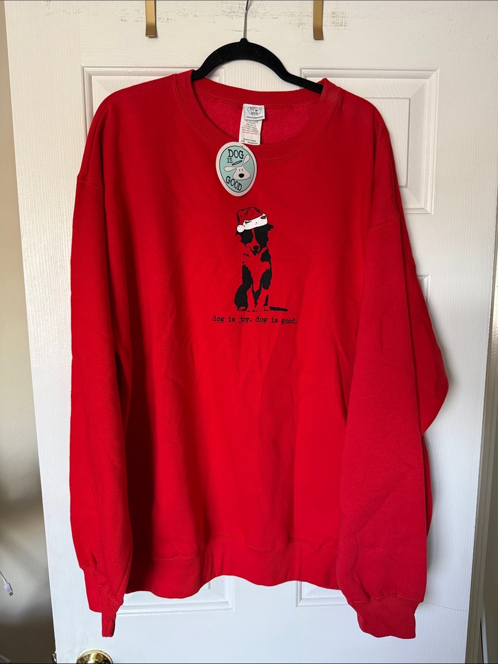 Dog Is Good Red Crewneck Sweatshirt